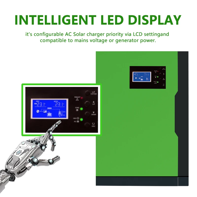 YIT 5.5kw 5kw 10kva Hybrid Inverter Pv 500vdc Invt Off Grid 5500w Inverter 48v Wall Mounted solar energy products inverter