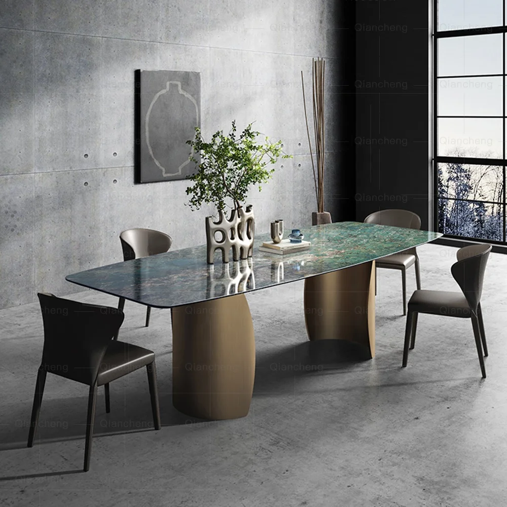China online furniture store dining table with bronze base tianjin decent 63 modern oval stone dining table w/ bronze carbon