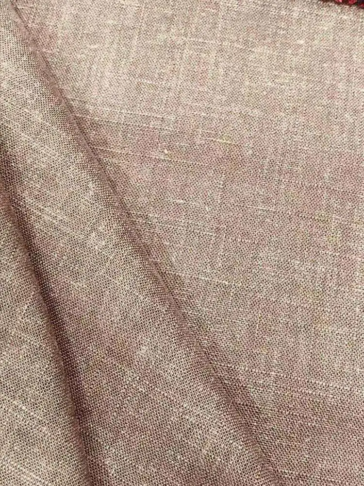 Designer best quality classic plain design linen rayon slub bature soft woven fabric for women girl dress