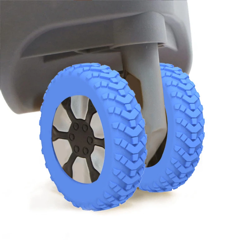 Silicone Luggage Wheels Cover Trolley Case Caster Cover Suitcase Wheel Replacement Color Protection Cover