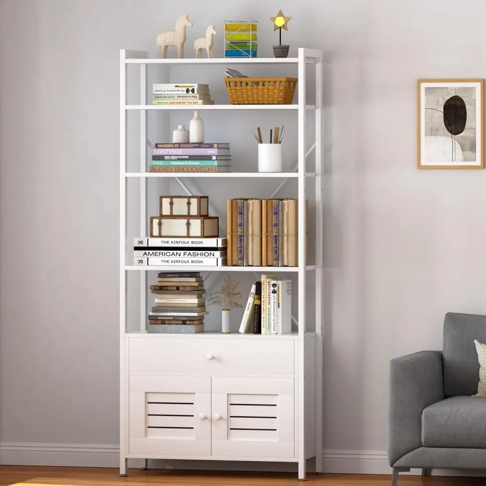 Storage Cabinet Bookshelf Bookcases Book Shelf with Drawers Factory Wholesale Industrial Wood Furniture Wooden Home Carton Iron