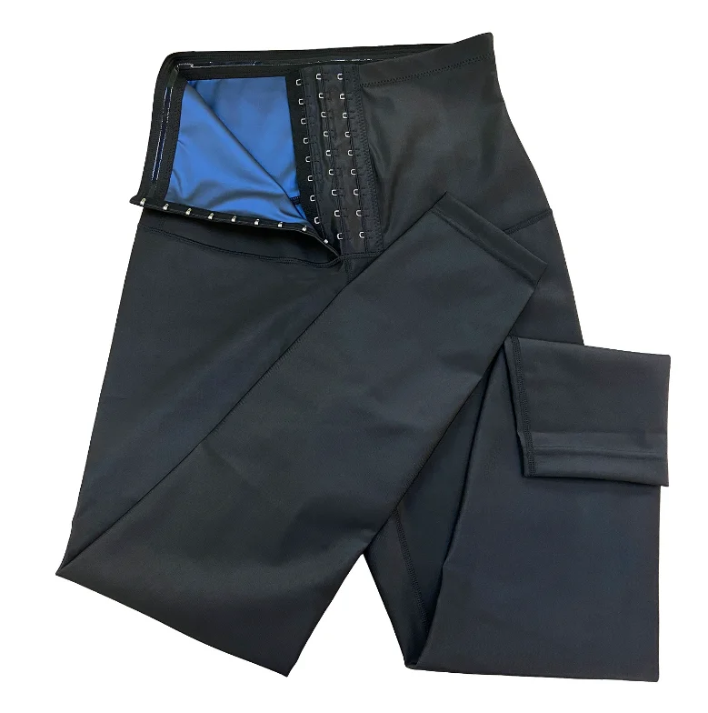 A newly produced yoga pants with quick drying and slimming function and a sweat inducing all blue film coating in 2024