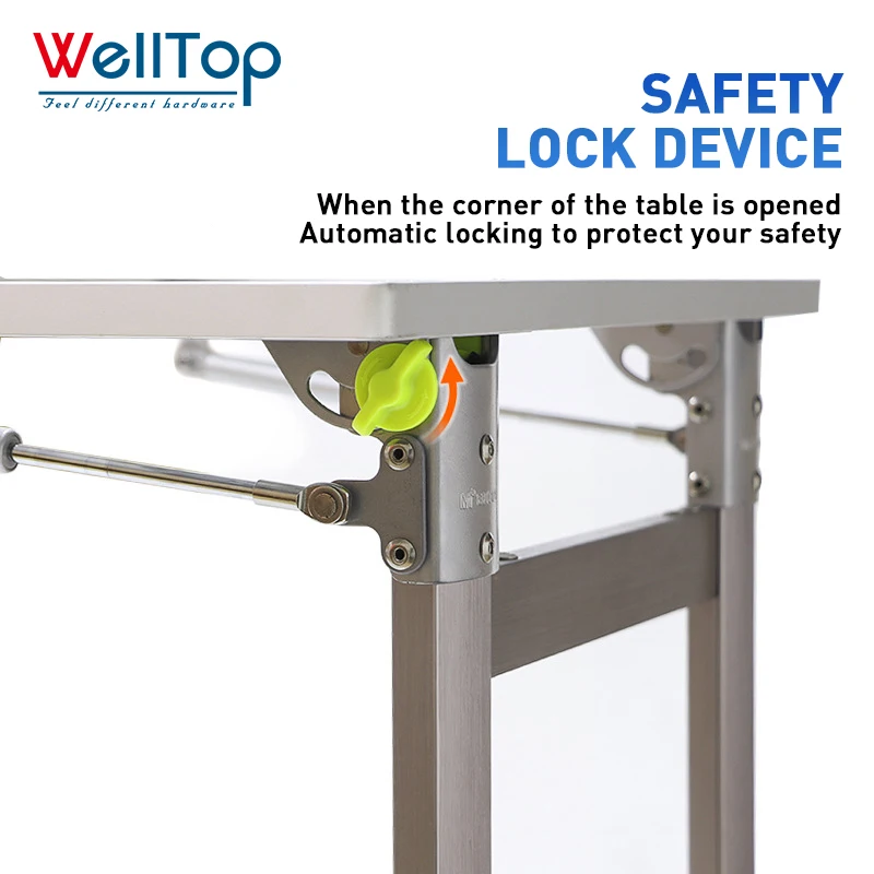 WELLTOP New Arrivals Furniture Accessories Adjustable Mount Fold Down Wall Table Hardware Hidden Frame Table Extension Mechanism