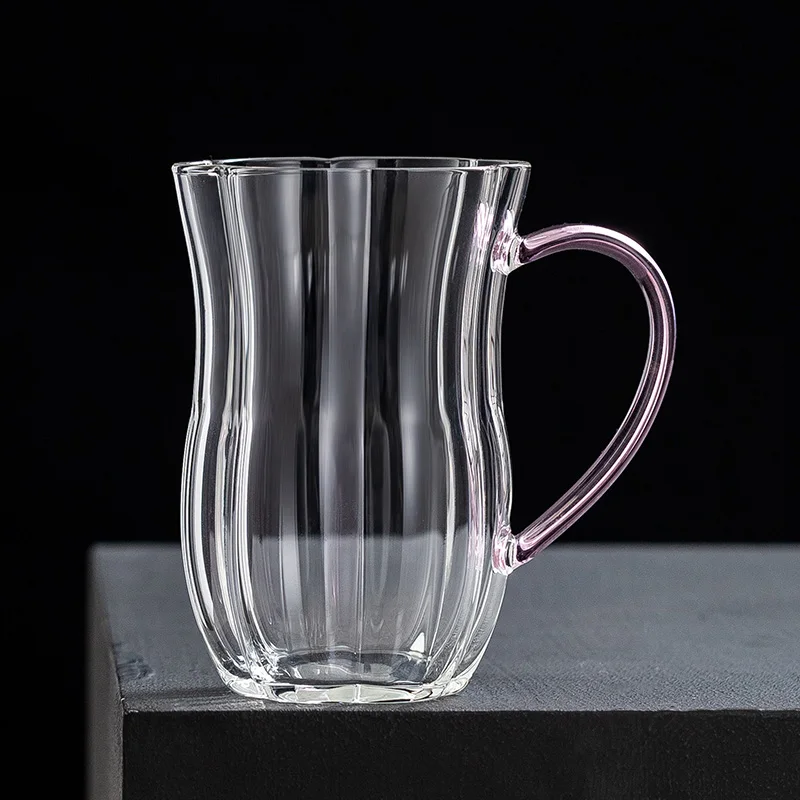 Новое поступление Классическая английская стеклянная полосатая термостойкая высокая кружка для чашек