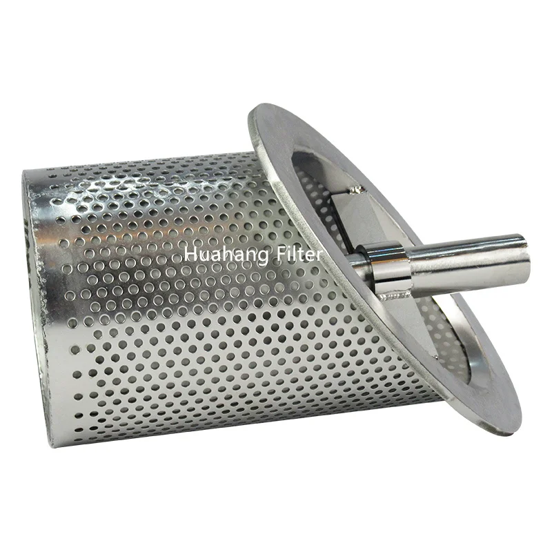 Mental stainless steel basket filter strainer Screen Filter Porous woven ss mesh basket filter element