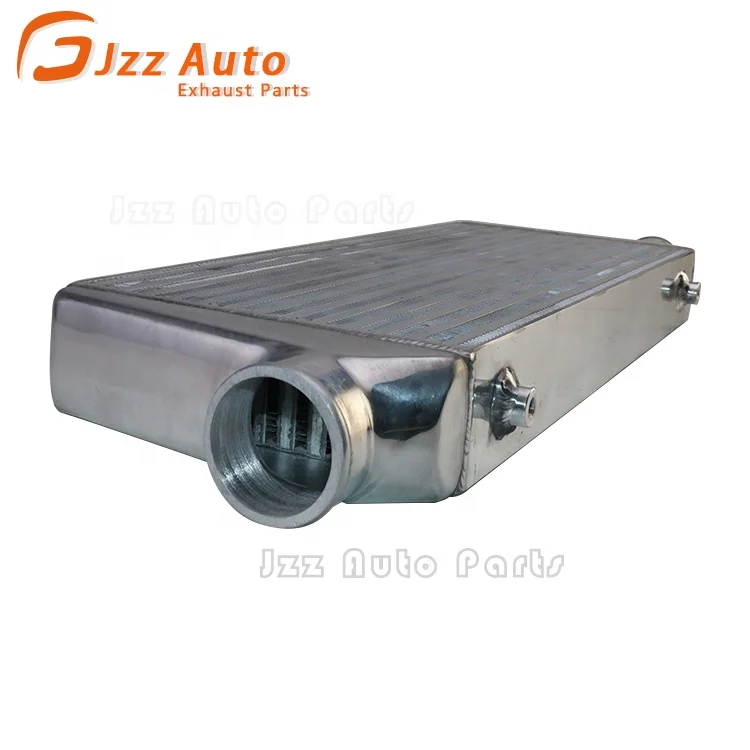 JZZ Auto spare parts aluminum car universal intercooler radiator 63mm inlet 63mm outlet