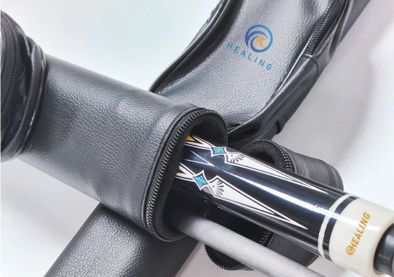 okhealing pool cue case for 1/2 billiard cue with PU material 1x1 1x2 2x2 ect