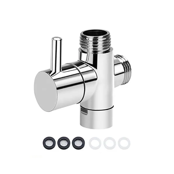 Brass 3 way Hot Cold Water Inlet Valve for Mixing Faucet Bidet suction control valve