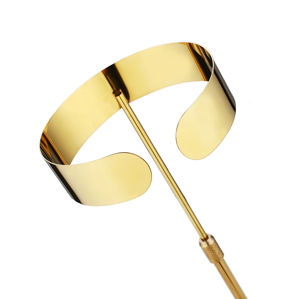 New Design Mirror Gold Tie Display Case Adjustable Height Tie Display Rack for Boutique Retail Shops