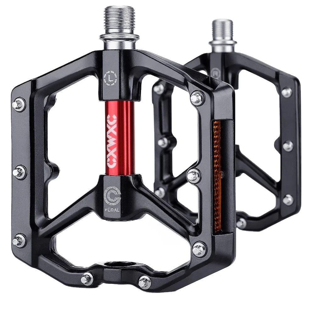 Bicycle Flat Pedal Aluminum Alloy 2Z Sealed Bearing Spindle MTB Road Bike Widen Platform Pedals Bicycle Pedal Bicycle Parts