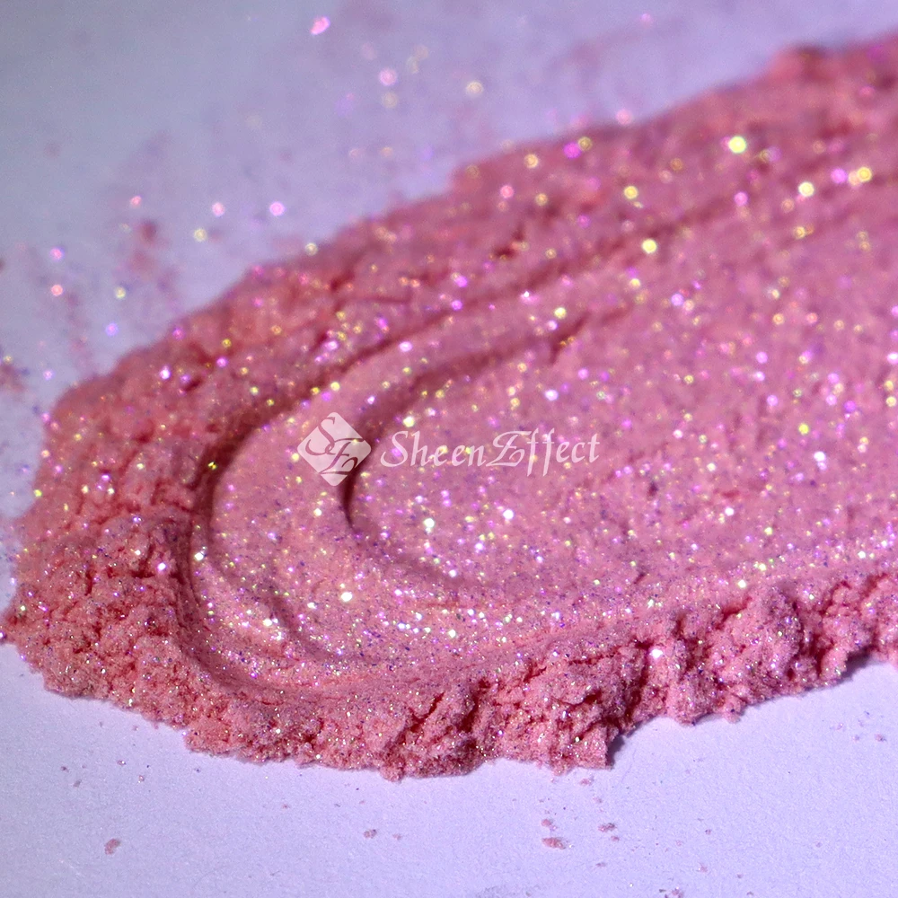 SheenEffect High Pigmented Waterproof Long Lasting Talc Free Glitter Pink Loose Setting Powder Multichrome Highlighter