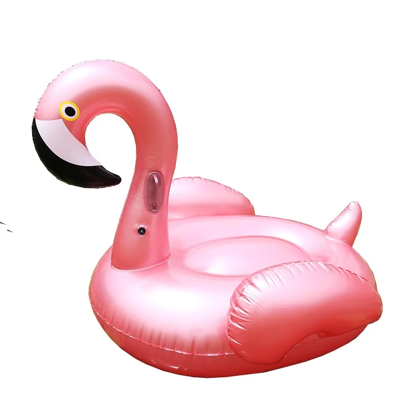 
2021 new high quality inflatable rose gold flamingo floating raft 