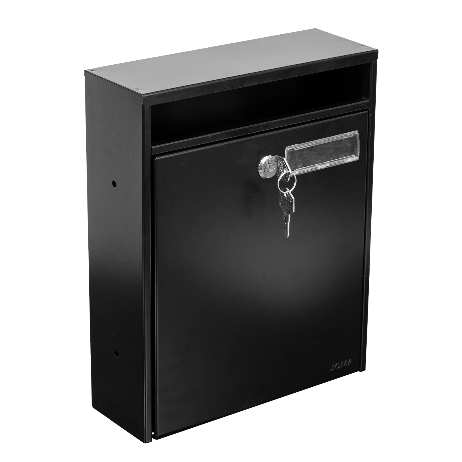 metal small black color wall mounted mailbox galvanized steel letter box outdoor post box