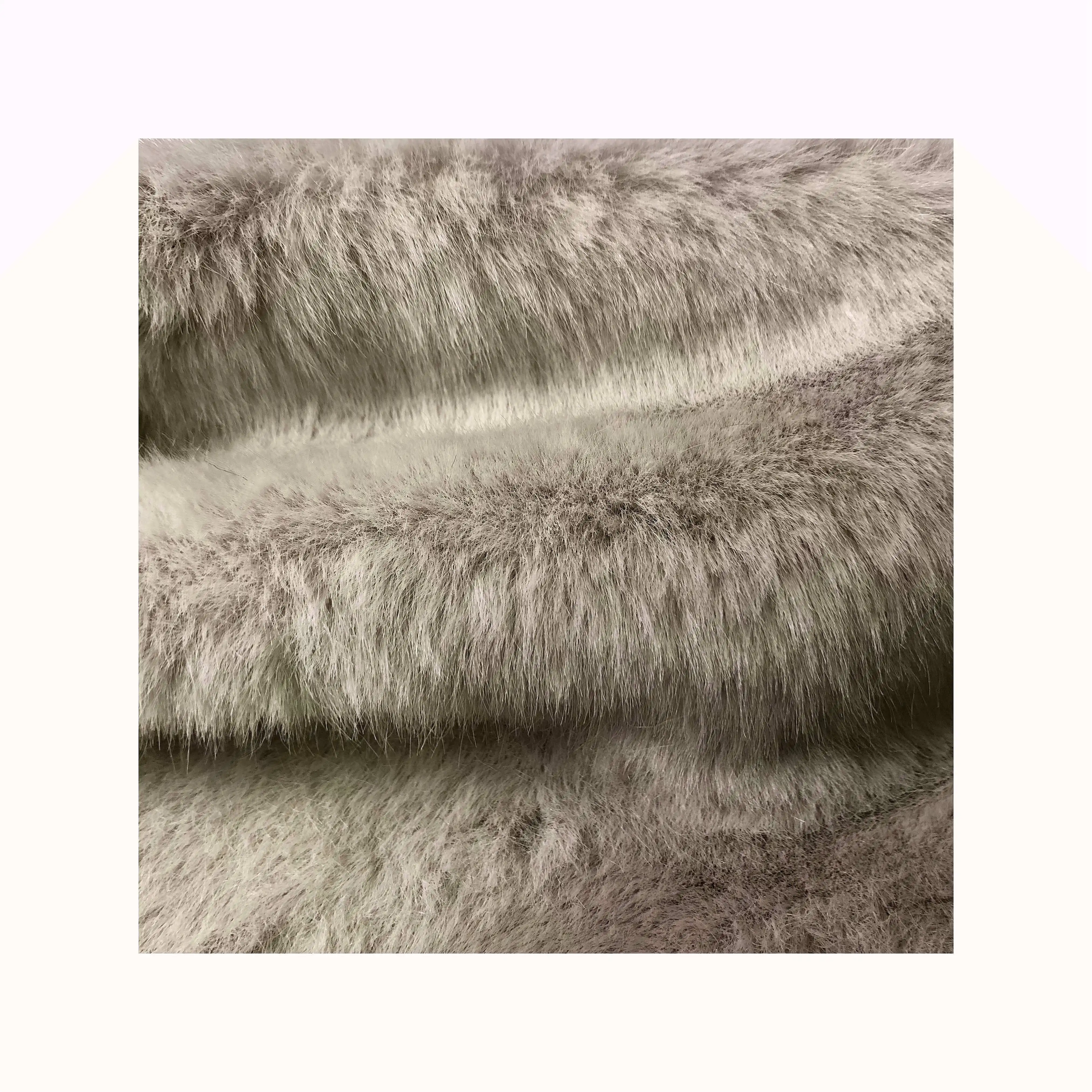 NICE HAND-FEELING POLYESTER MADE SMOOTH SHORT HAIR FUR FABRIC