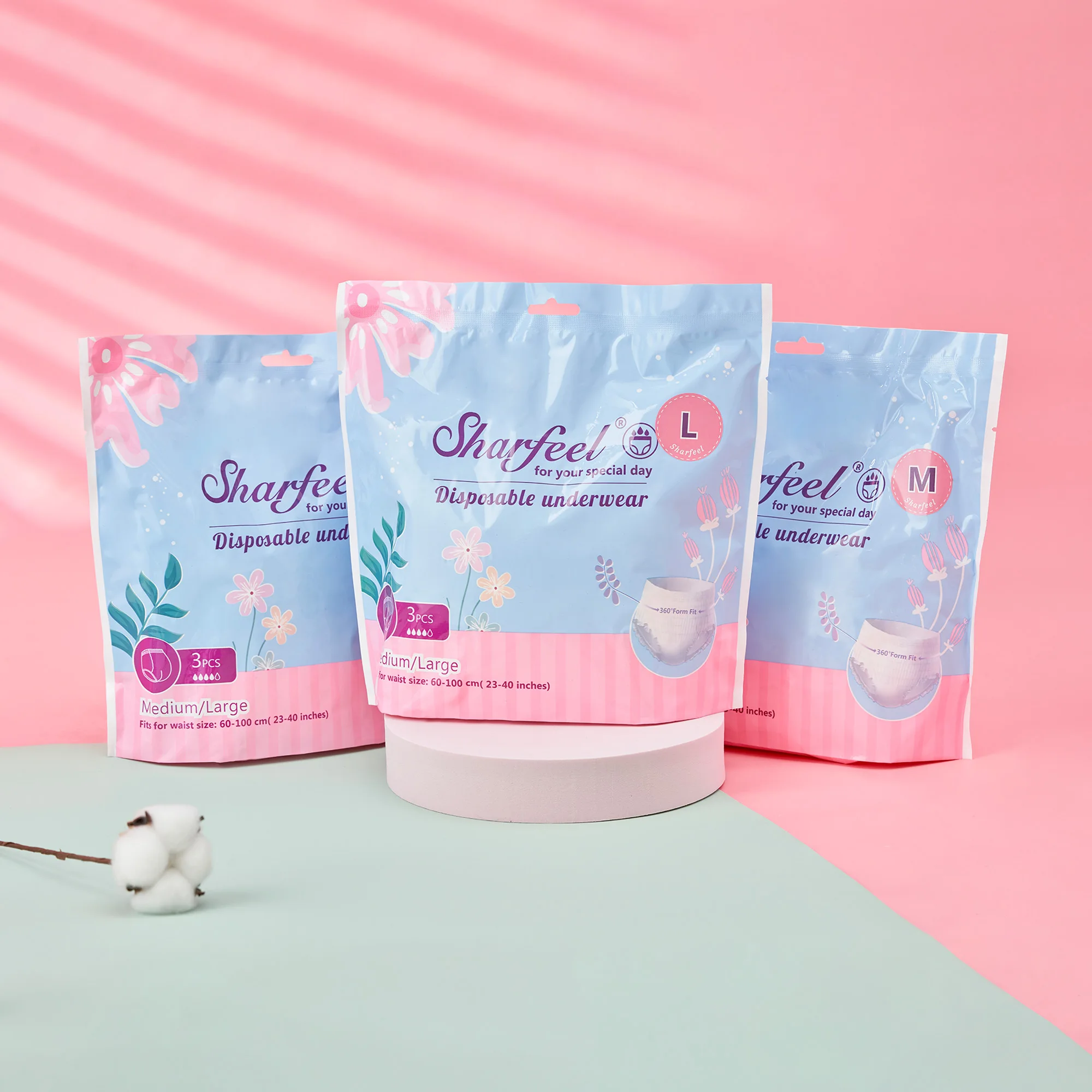 Oflye Female Sanitary Pads Women Panty Style Menstrual Disposable Napkins Feminine Care Diaper