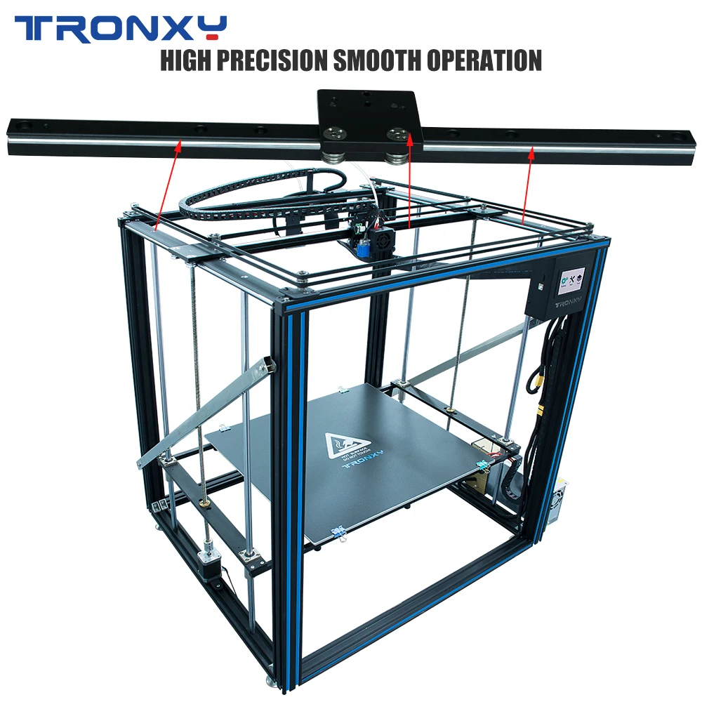 TRONXY X5SA-500 PRO направляющая версия 500*500*600 мм большой размер ЧПУ 3d принтер Corexy ультра-тихий драйвер impresora