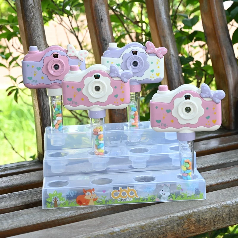 Candy toys for kids Sugar toy cartoon light projection camera toddlers party favor kaleidoscope candies children promotion gift