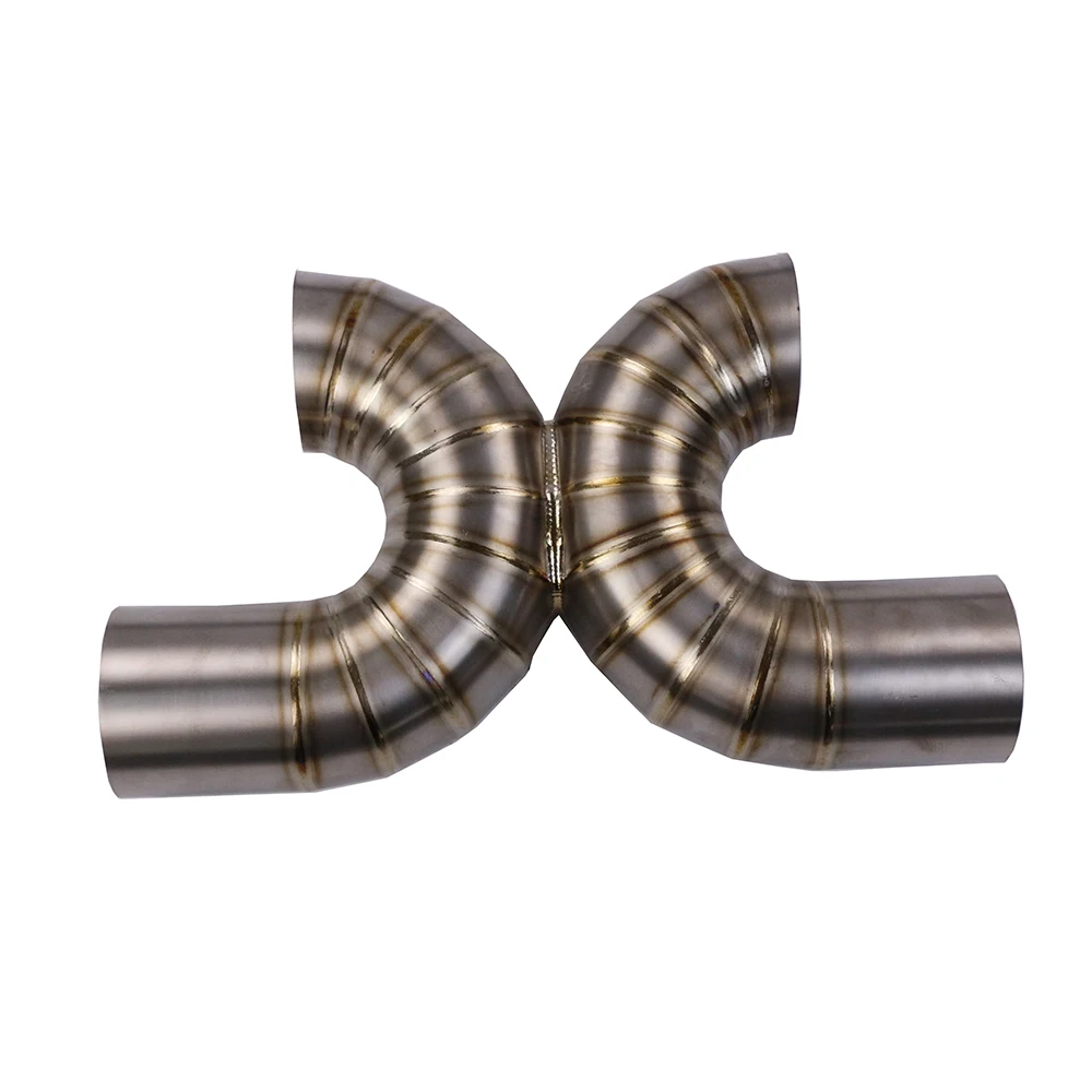 3 inch TITANIUM X-PIPE EXHAUST MUFFLER SYSTEM PULSED TIG welding