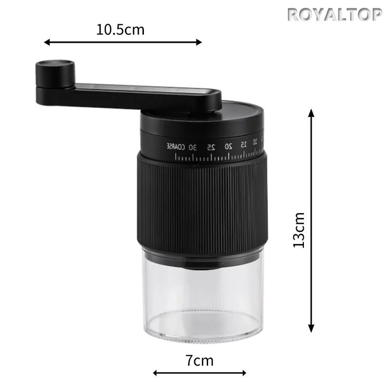 Manual Burr External Adjustable Setting Professional Coffee Hand Grinder for Espresso Moka Pot French Press Drip Coffee Maker
