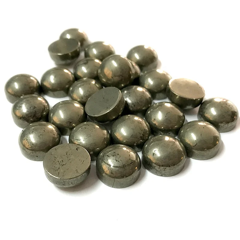 Natural Pyrite Cabochons Gold Color Stone Loose Beads
