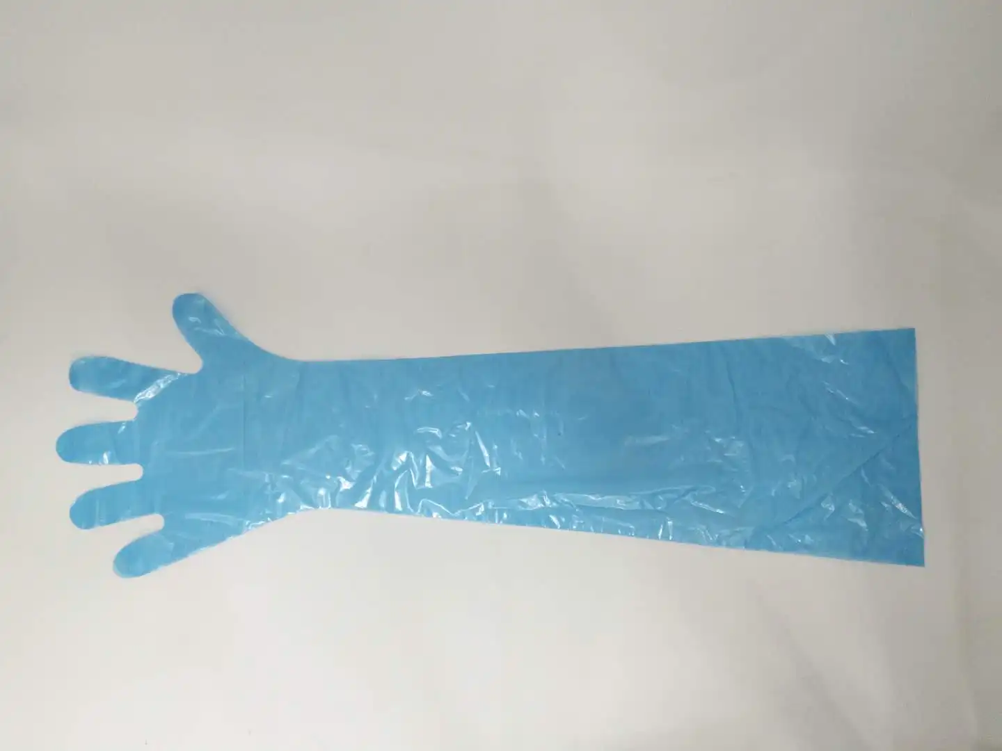 LDPE long plastic veterinary elbow glove for animal use