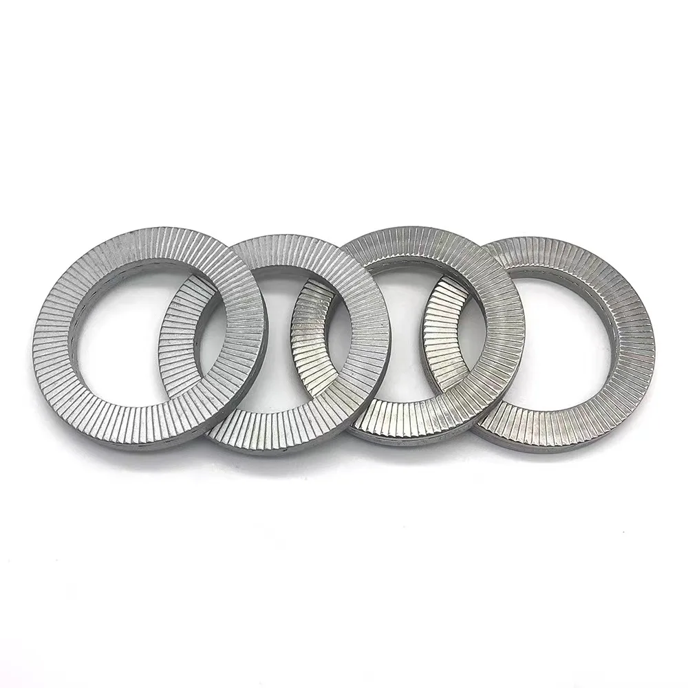 Custom Stainless Steel 304 316 Knurled Self-Locking Washer Wholesale Wedge Lock Washer