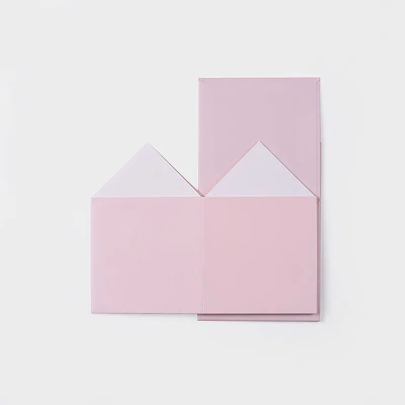 Custom Printed Magnetic Packaging Candle Stone Boxes Pink Magnet Folding Gift Box With You Logo