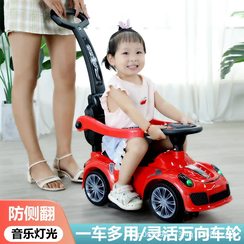 Manufacturer Baby Baby Scooter Four-Wheel Car 2-8 Years Old Anti-Rollover Luge Scooter Wholesale