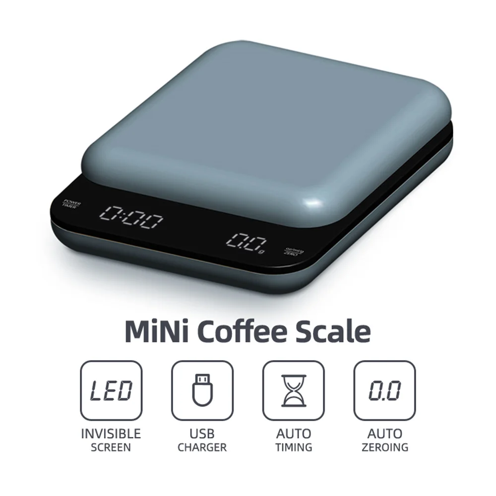 Electronic Smart Pocket Kitchen Food Weighing Digital Barista Espresso Coffee Scales With Timer