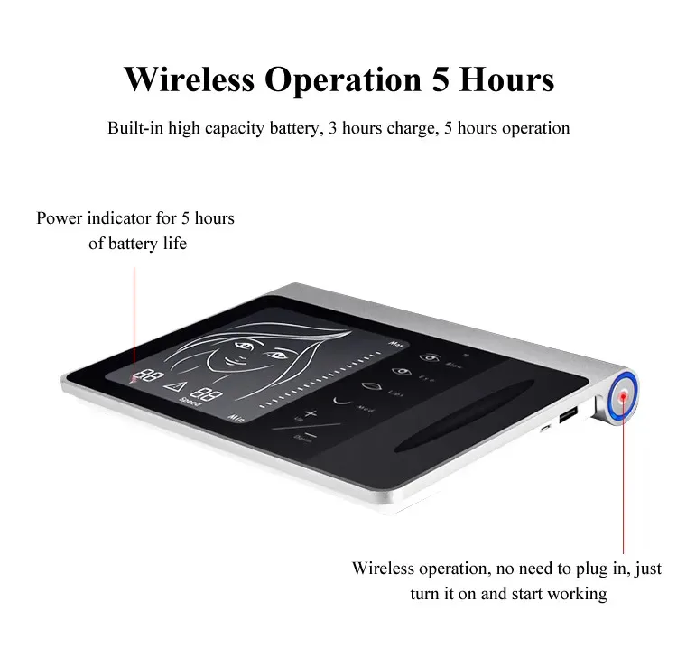 Black Digital Pmu Microblading Pen Lips Skin Eyebrows Tattoo Pmu Gun Permanent Makeup Machine Kit