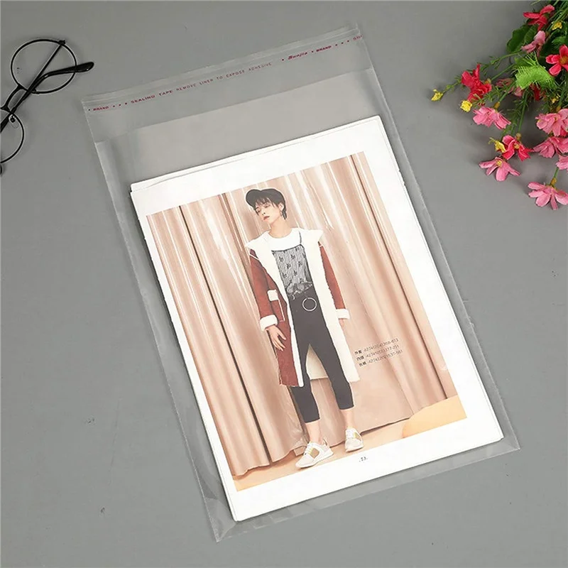 Self Sealing Cellophane Bags,5x7 Inches Clear Cookie Bags Resealable Cellophane Bags Self Adhesive for Packaging