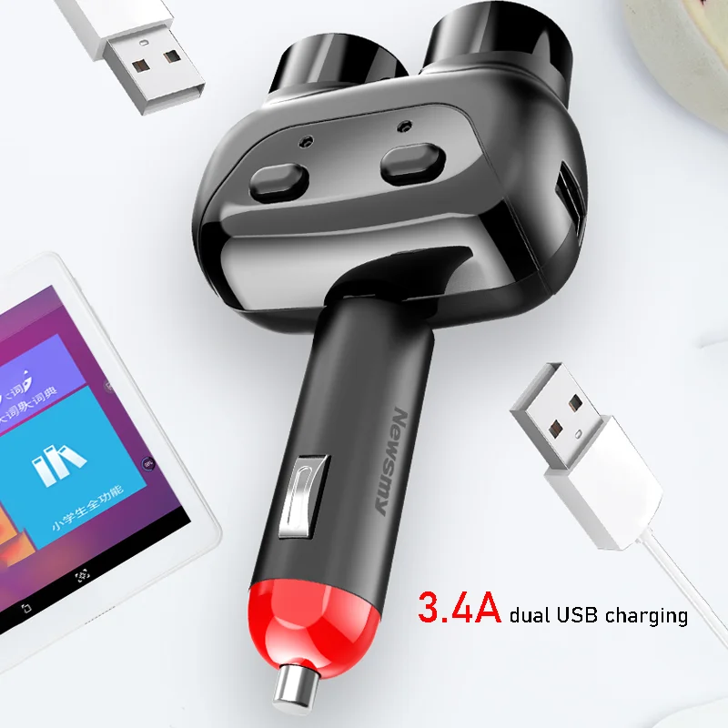 USB Car Charger 3.4A Car Cigarette Lighter Socket Splitter Plug  Car Charger Adapter For mobile phone