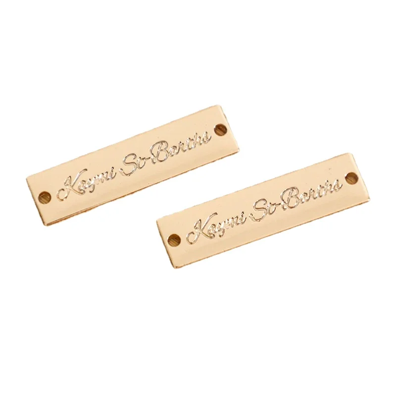 Clothing trademark custom luggage small sign bracelet jewelry clothing metal tag DIY handmade bag sign