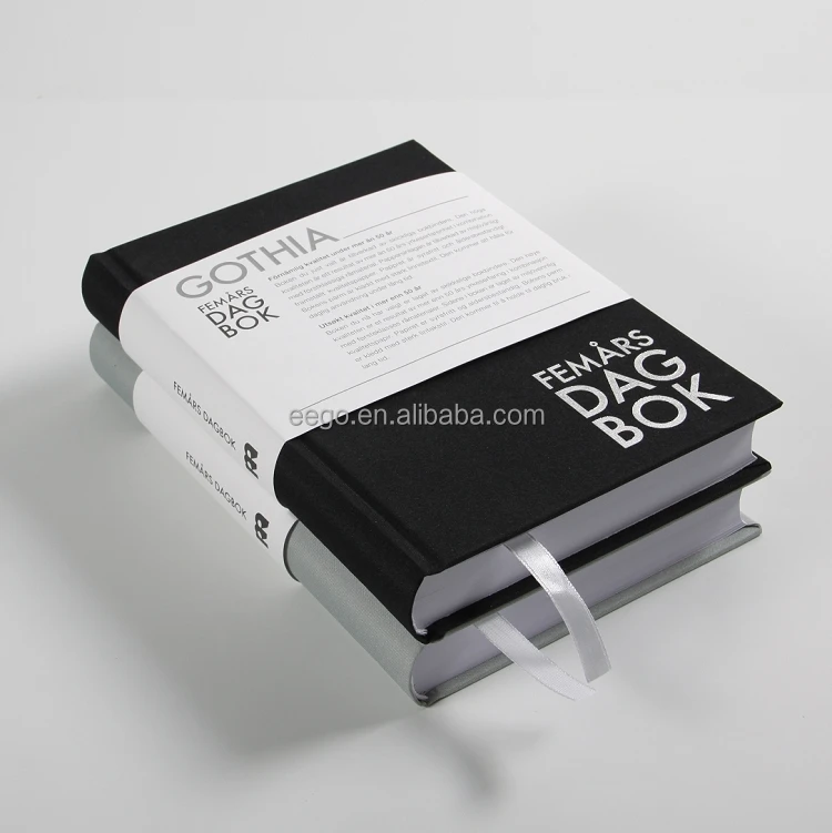 Bound Pink White Black Sublimation A4 A5 Fabric Linen Cloth Cover Hardcover Thick Personal Journal Notebook Printing Custom Logo