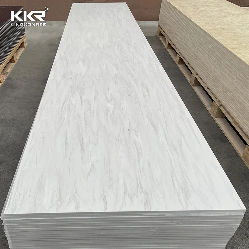 Competitive Price White Carrara Solid Surface Artificial Marble Wall Tiles Solid Surface Sheet