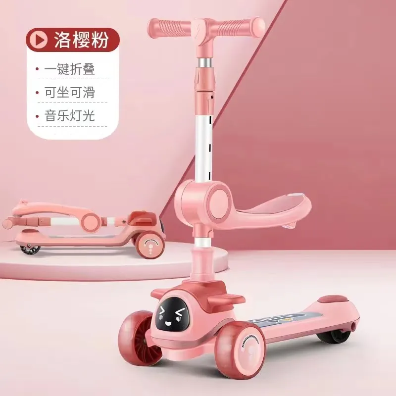factory outlet scooter pink blue yellow mix black for 2-10 years children many functions also can sit