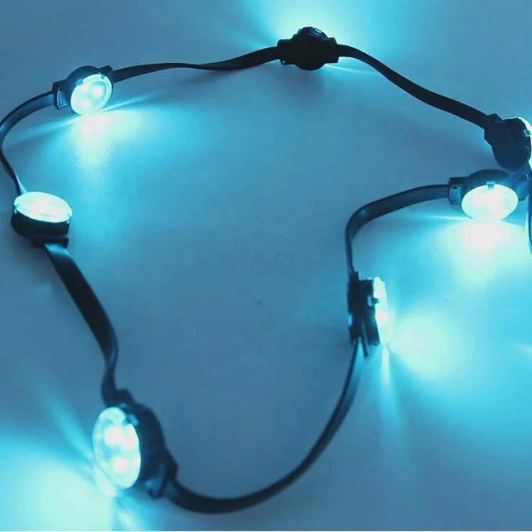 Наружная декоративная Пиксельная Светодиодная лента 30 мм 12 В Водонепроницаемая IP68 Rgb 10 27 квадратная цепь медная светодиодная световая