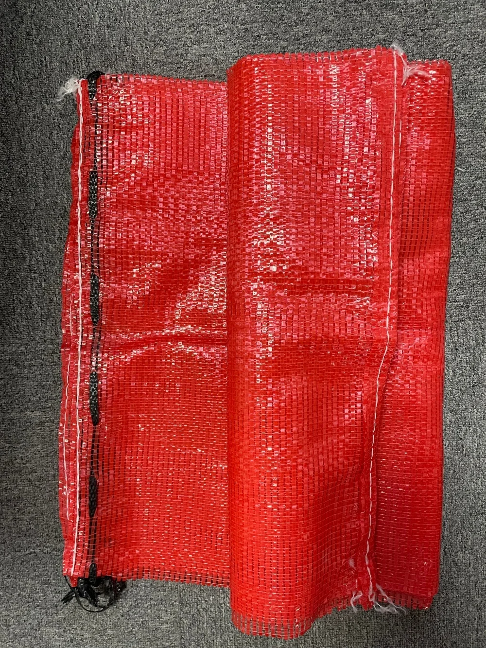 Plastic Packaging 50kg 50lb Red Orange Green Empty PP Tubular Woven Ventilated Logo Leno Net Sack Onion Mesh Bag for Potato