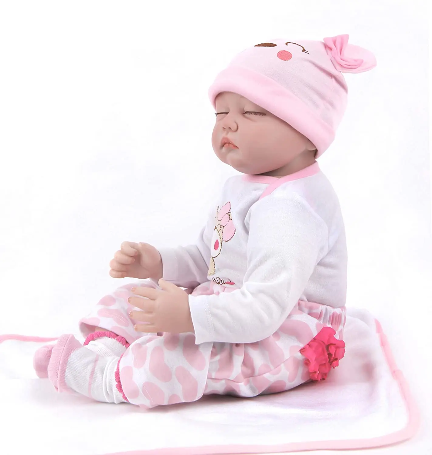 Кукла реборн Реалистичная, мягкая силиконовая виниловая кукла для новорожденных, 22 дюйма, ручная работа