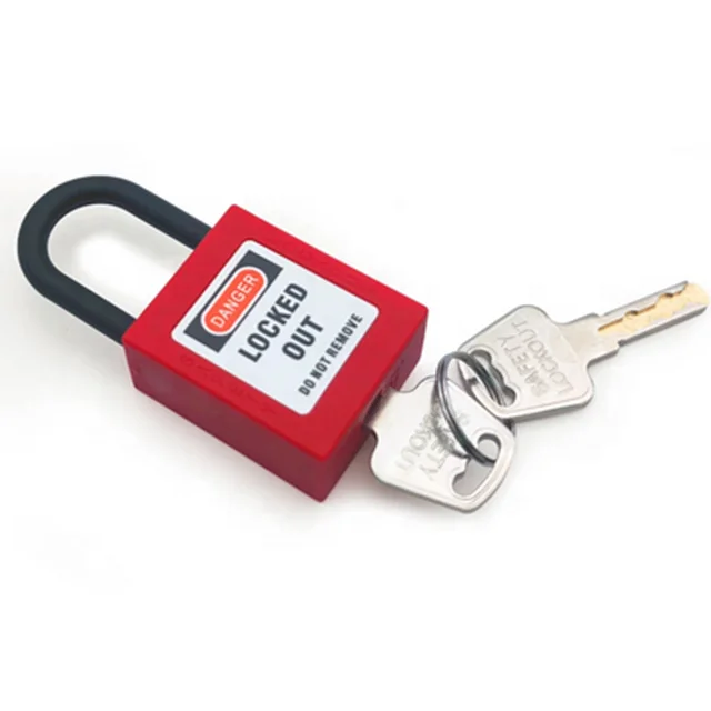 
canyu lock factory qvand Electric Industrial Security Brand Loto ABS Red Color Nylon Safety Padlock 