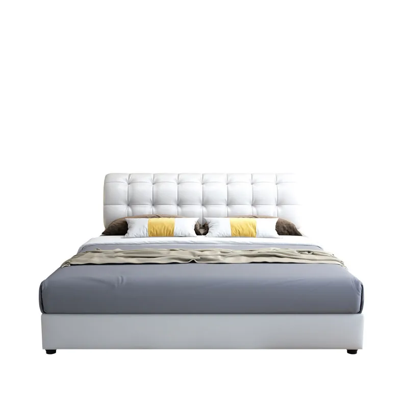 YQ JENMW modern style on sale double bed fabric design modern bedroom furniture