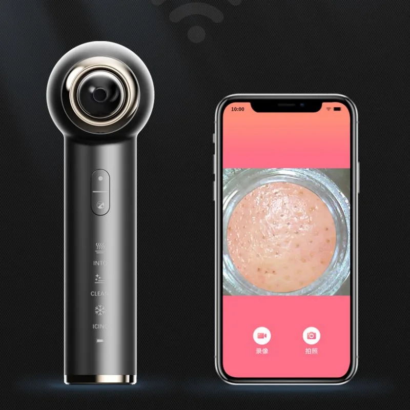 Wholesale Blackhead Remover Vacuum 4 in 1 Blackhead Remover Ultrasonic Hot Cold Intelligent Visual Nose Blackhead Remover Kit