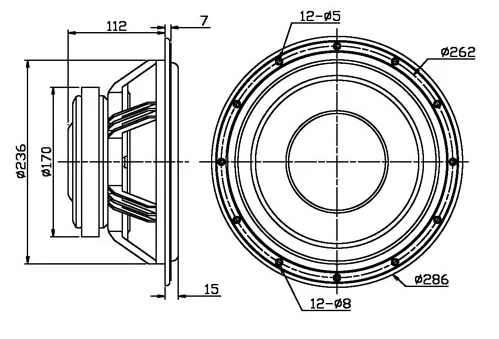 Hi-Fi F12 12 дюймов НЧ-динамик Высокочастотный динамик dj басовых динамиков 8ohm 200 ватт громкий динамик