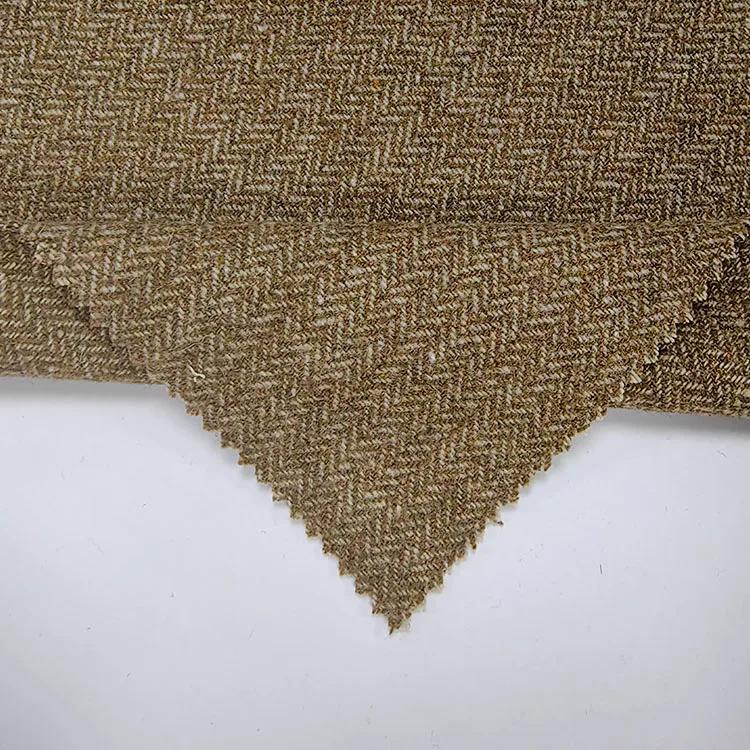 Ultra stylish herringbone wool/polyester textile wool coat fabric for pant men suit
