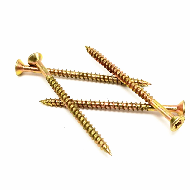 
4.5*50mm Blue White Yellow Zinc Pated CSK Self Tapping Chipboard Screw 