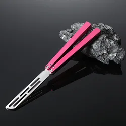 EDC Outdoor Portable Multi function Folding Aluminum Handle Without Edge Butterfly Training Knife