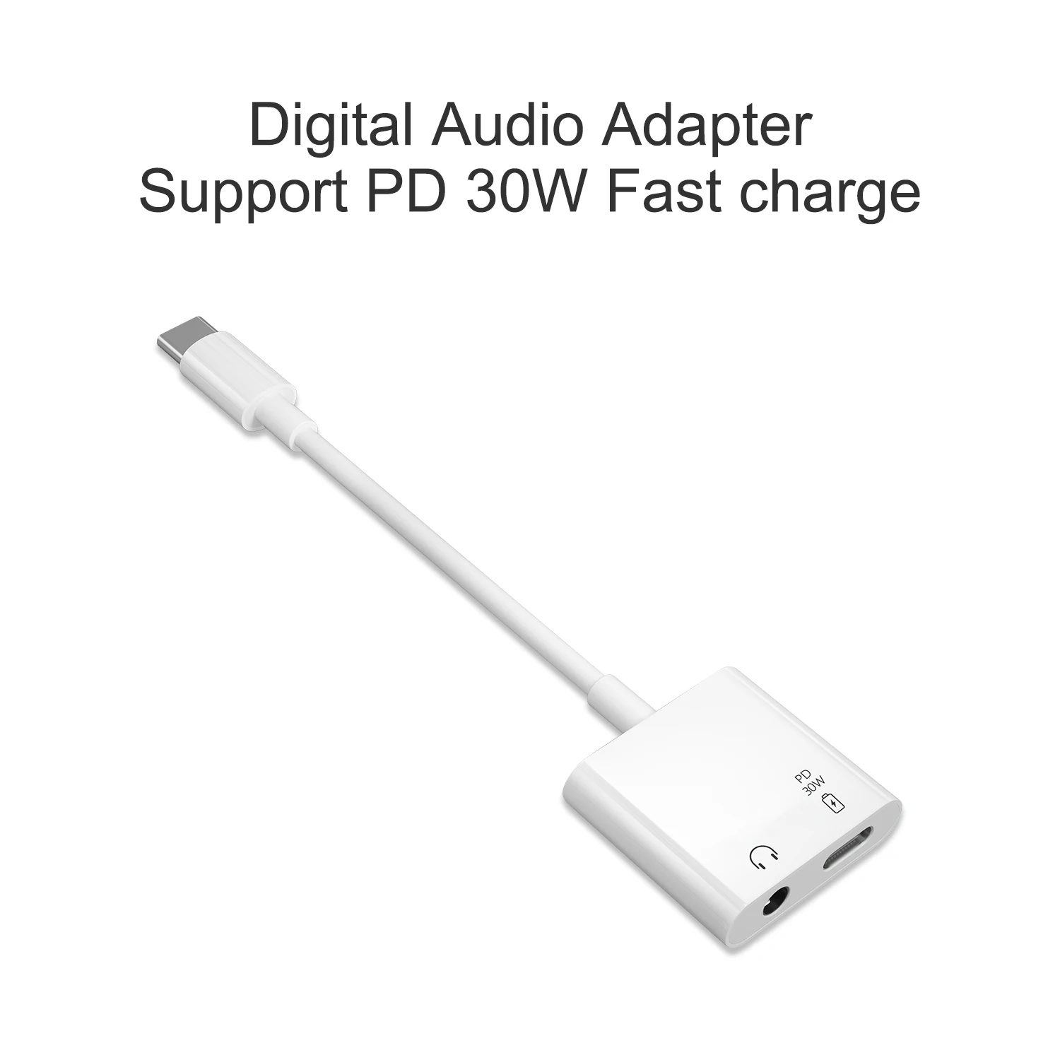  Адаптер для наушников 2 в 1 с USB C на AUX адаптер аудио и зарядки 3 5 мм PD 30 Вт быстрая зарядка потоковое оборудование прямой трансляции
