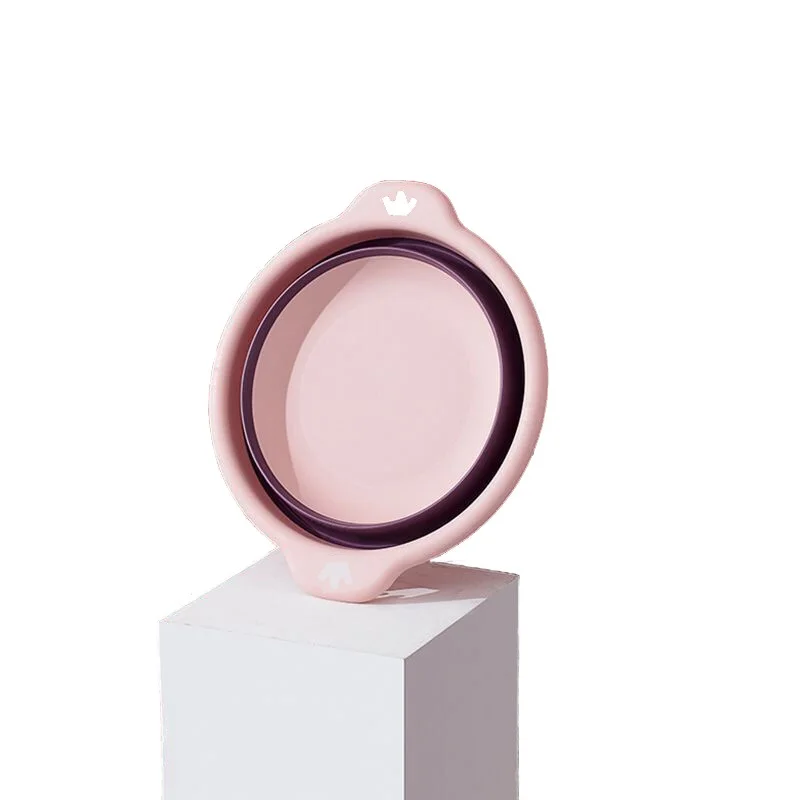 Wholesale Convenient Practical round Baby Basin Crown Folding Basin Set