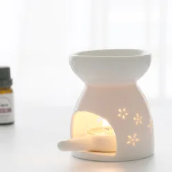 Ceramic Tea Light Holder Wax Melt Warmer Multi-Function Candle Wax Warmer Fragrance Warmer Aromatherapy Essential Oil Burner