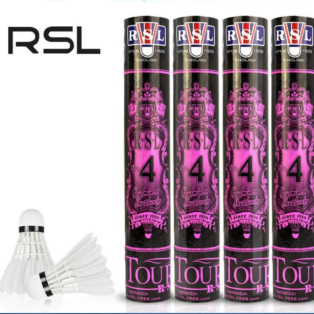 Original TOURNEY RSL NO.4 High Quality Duck Feather Badminton Shuttlecock